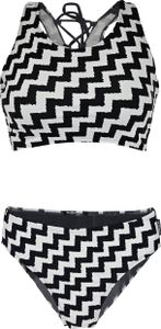BECO the world of aquasports Bikini Black & White mit auffälliger Criss Cross-Schnürung im Rücken für festen Halt schwarz-weiß 42 B