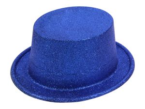 Zylinder Hut  für Karneval , Variante wählen:Glitzer blau