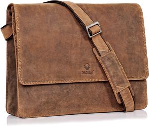 DONBOLSO BARCELONA MESSENGER BAG - Vintage Brown Lbarcelona Vintage Brown Leather