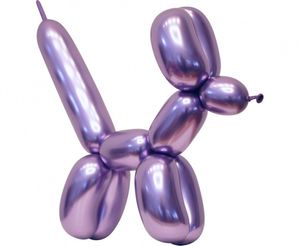 50 Modellierballons platin lila