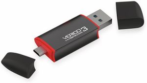 VERICO USB3.0 Stick Hybrid OTG, 128 GB, schwarz