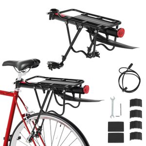 Nosič batožiny na bicykel Yakimz Nastaviteľný nosič na horský bicykel, s reflektorom - nastaviteľný pre 24 - 29 palcové bicykle, vrátane blatníka, max. nosnosť 50 kg