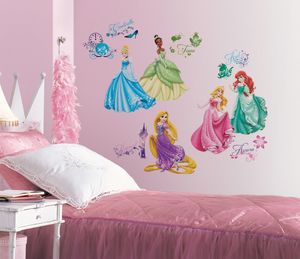 RoomMates - DISNEY Prinzessinnen glitzernd - Wandtattoo Wandsticker Wandaufkleber Wandbilder