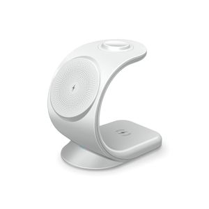 3 in 1Magnetisch Wireless Charger für iPhone 12/13-Serie Handys AirPods Apple Watch, Handyhalter, Weiß