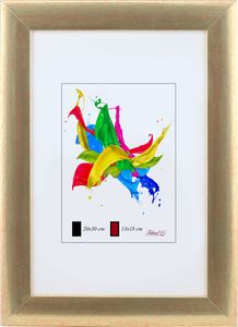 Denver Holz Bilderrahmen Wanddeko Collage Poster Bilder Foto Rahmen - Farbe: Gold | Format: 13x18