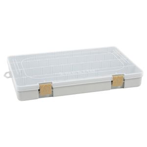 Westin W3 Tackle Box Grey/Clear Angelbox, Größe:36x22,5x4,8cm