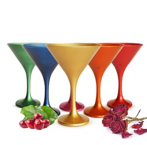 6 barevných sklenic na martini misky na martini koktejlová miska koktejlové sklenice sklenice na pití