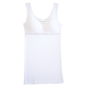 HERMKO 885805920 Damen BH-Hemd mit Spitze in Doppelripp, Farbe:weiß, Größe:40/42 (M)