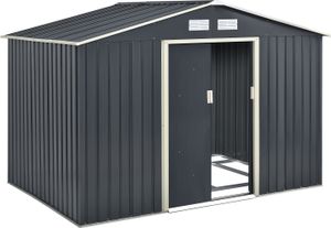 Záhradný domček XXL 21052, kovová búda na náradie, 3,19 x 1,92 m, antracitová