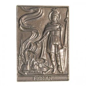 Florian Namenspatron-Bronzerelief (8 cm)