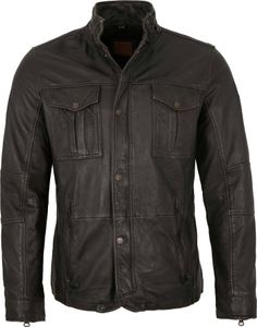 Redpoint - Herren Lederjacke Lammnappa holzkohle : 56