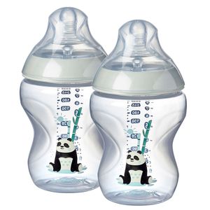 Tommee Tippee Closer To Nature Butelka do karmienia ze smoczkiem silikonowym 0m+, 2x260ml