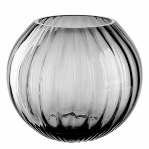 LEONARDO Poesia, Vase mit runder Form, Glas, Grau, Transparent, Tisch, 180 mm, 3 l