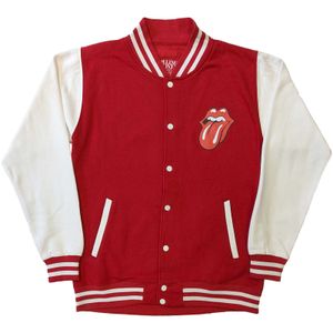 The Rolling Stones - "Classic" Varsity-Jacke (US-College-Stil) für Herren/Damen Unisex RO5501 (M) (Rot/Weiß)