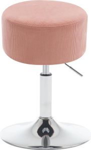 WOLTU 1 x Barhocker rund, höhenverstellbar drehbar, gepolstert, rosa