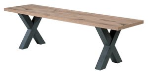 Sitzbank - 160 x 44 cm - GraphitNachbildung - Viking EicheNachbildung