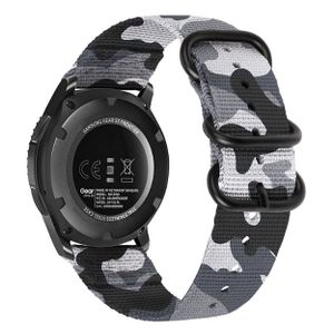 INF Nylon-Uhrenarmband für Samsung Galaxy Watch 4 & Huawei GT 4 Camouflage grau model 2