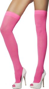 Halterlose Strümpfe in Neonpink