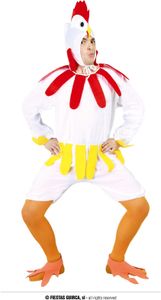 Henne JGA Kostüm Huhn Herrenkostüm, Größe: 52 - 54 (L) Farbe: Weiß Henne JGA Kostüm Huhn Herrenkostüm, Größe: 52 - 54 (L) Farbe: Weiß