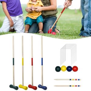 ACXIN Krocket-Set, Gartenrasenspiel im Freien Holzspiel, Spielset für Kinder und Erwachsene Geeignet, Sport-Workout-Set