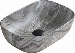 Mexen Rita Aufsatzwaschbecken 45 x 32 cm, Naturstein grau - 21084593