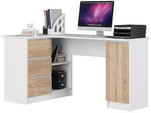 ADGO® Computertisch Eckschreibtisch 155x77x85 cm Schreibtisch Regal mit Stauraum Arbeitstisch