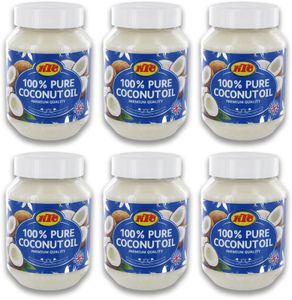 [ 6x 500ml ] KTC 100% Reines Kokosöl | Kokosnussöl | Pure Coconut Oil
