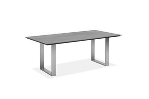 Niehoff - HPL-Gartentisch Noah - Edelstahl 160 x 95 cm HPL Beton Profilkufe