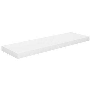 vidaXL Schweberegal Hochglanz-Weiß 80x23,5x3,8 cm MDF