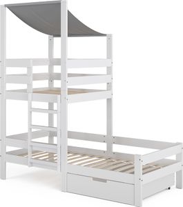 Vitalispa Hausbett Tom, 90x200 cm mit Schublade, Weiß