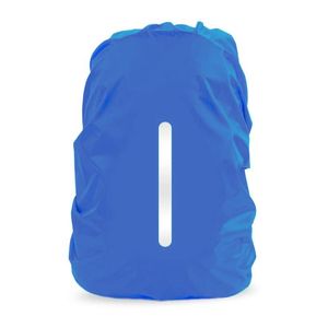 Regenschutz für Rucksäcke Schulranzen(25-70L), Wasserdichter Rucksack Regenhülle Regencape mit Reflektoren  für Wandern, Camping, Radfahren (Königsblau,M)