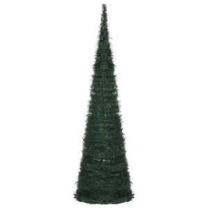 vidaXL Künstlicher Pop-Up-Weihnachtsbaum mit Beleuchtung Grün 150 cm