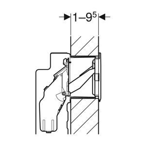 Geberit Kombifix - Súprava s otvorom na vhadzovanie WC tabliet Duofresh, na splachovaciu nádržku pod omietku Sigma, 12 cm 115.610.00.1