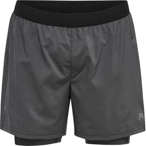 Newline MEN 2-IN-1 RUNNING SHORTS FORGED IRON FORGED IRON L