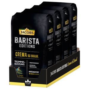 JACOBS Kaffeebohnen Barista Editions Crema do Brasil 4 x 1 kg geröstete Bohnen