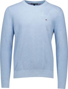 Tommy Hilfiger Pullover hellblau Baumwolle einfarbig