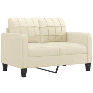 vidaXL 2-Sitzer-Sofa Creme 120 cm Kunstleder