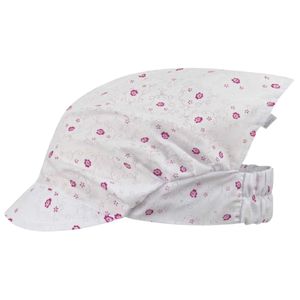 Schirmmütze Kopftuch Sommer Mütze Schildmütze Mädchen Baby Kappe, Weiß-Rosa/Pink, Gr. 48-50