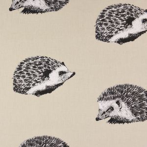 Dekostoff Baumwolle Digitaldr. Hedgehog Canvas Igel beige schwarz 140c