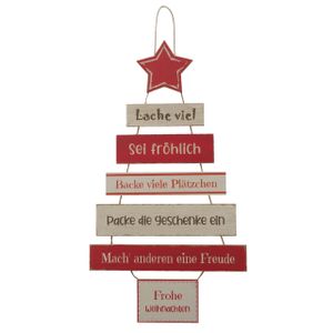BOLTZE Schild Tanolo Weihnachten Deko-Schild Wandbild Tannenbaum X-Mas Farbmix