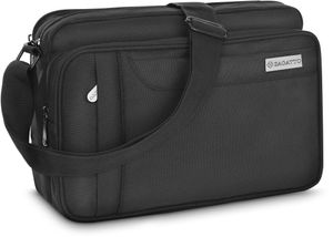 Pánská multifunkční taška přes rameno černá, aktovka s nastavitelným popruhem, ZAGATTO, A4, taška do práce, taška na zip, 23x31x13 / ZG753