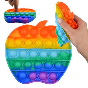 Magic Push Pop It Regenbogen Apfel Spiel Anti Stress Fidget Noppen Kinder 12cm
