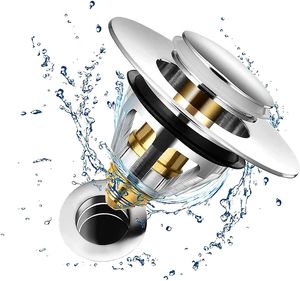 Waschbeckenstöpsel Ablaufgarnitur POP UP Ventil Stöpsel Waschbecken Universal Waschbecken Abfluss Ablaufventil