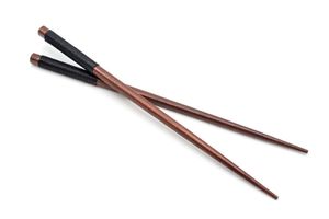 vhbw 1 Paar Essstäbchen - Chopsticks, Holz, anti-rutsch Design dunkel braun