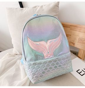 ? Frauen Rucksäcke Meerjungfrau Muster holografische Rucksack Reise Kunstleder holografische Rucksack Schultaschen