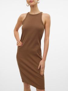 VERO MODA Kurzes Kleid Rundhals Ärmellos Figurbetonend Größe: XS