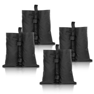 Jopassy 4X Pavillon Sandsäcke Garten Pavillon Gewichte Set schwarz – mit Sand, Splitt, Kies etc. befüllbar Füllvolumen pro Stück ca. 11.5 kg robust Waterproof Outdoor-Sandsack