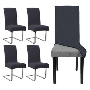 Obal na stoličku Stretch Vodotesný elastický univerzálny obal na stoličku Obal na stoličku do jedálne Roztiahnuteľný, sivý, 4 kusy