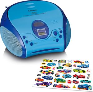 Lenco SCD-24BU kids - Tragbares FM-Radio mit CD-Player - Kopfhöreranschluß - Blau