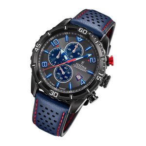 Festina Herren Uhr F20519/3 Chronograph Leder blau